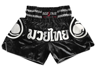 กางเกงซ้อมมวย กางเกงชกมวย บ็อกเซนส์ : BXS-101-สีดำ