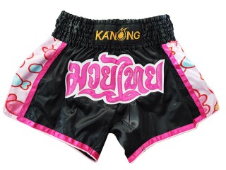 กางเกงมวยไทย กางเกงมวย Kanong : KNS-501-สีดำ