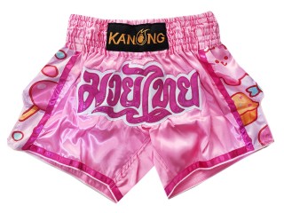 กางเกงมวยไทย กางเกงมวย Kanong : KNS-501-สีชมพู