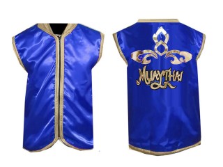 เสื้อพี่เลี้ยง มวยไทย ปักชื่อได้ แบรนด์คะนอง : KNCMJ-121-น้ำเงิน