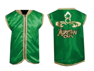 เสื้อพี่เลี้ยง มวยไทย ปักชื่อได้ แบรนด์คะนอง : KNCMJ-121-เขียว