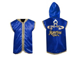 เสื้อฮู้ด มวยไทย ปักชื่อได้ แบรนด์คะนอง : KNHOD-121-น้ำเงิน