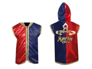 เสื้อฮู้ด มวยไทย ปักชื่อได้ แบรนด์คะนอง : KNHOD-121-แดง-กรม