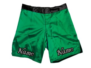 กางเกงขาสั้น MMA ออกแบบเองเพิ่มชื่อหรือโลโก้: สีเขียว