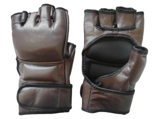 นวม MMA Grappling Gloves พร้อมใส่ชื่อ : สีน้ำตาล