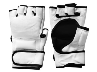 นวม MMA Grappling Gloves พร้อมใส่ชื่อ : สีขาว