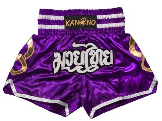 กางเกงมวยไทย กางเกงมวย Kanong : KNS-143-สีม่วง