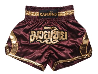 กางเกงมวยไทย กางเกงมวย Kanong : KNS-144-เลือดหมู