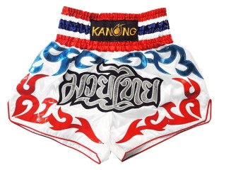 กางเกงมวยไทย กางเกงมวย Kanong : KNS-122-ขาว