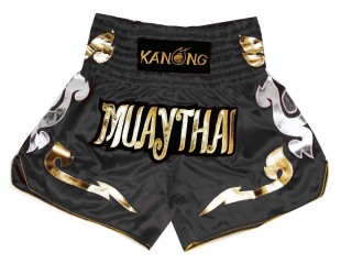กางเกงมวยไทย กางเกงมวย Kanong : KNS-126-ดำ