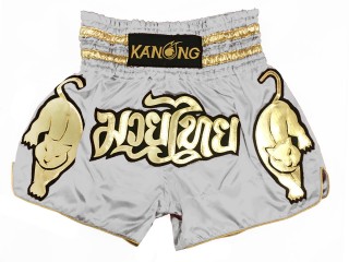 กางเกงมวยไทย กางเกงมวย Kanong : KNS-135-เทา