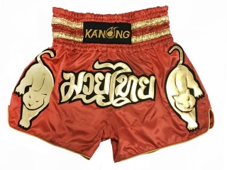 กางเกงมวยไทย กางเกงมวย Kanong : KNS-135-แดง