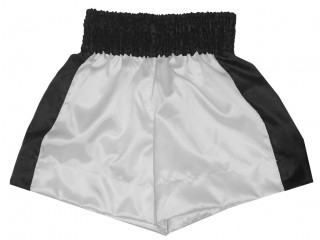 กางเกงมวยสากลสั่งทำ กางเกงมวยสากลปักชื่อได้ : KNBSH-301-Classic-ขาว