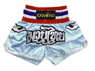 กางเกงมวยไทย กางเกงมวย Kanong : KNS-125-ฟ้า