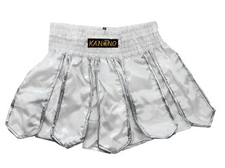 กางเกงมวยไทย กางเกงมวย Kanong : KNS-139-ขาว