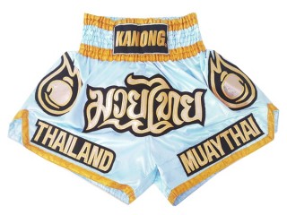 กางเกงมวยไทย กางเกงมวย Kanong : KNS-118 ฟ้า