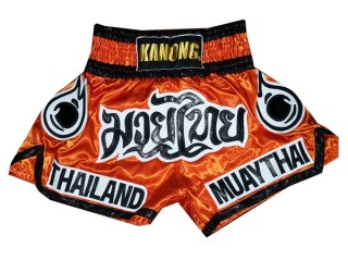 กางเกงมวยไทย กางเกงมวย Kanong : KNS-118 ส้ม